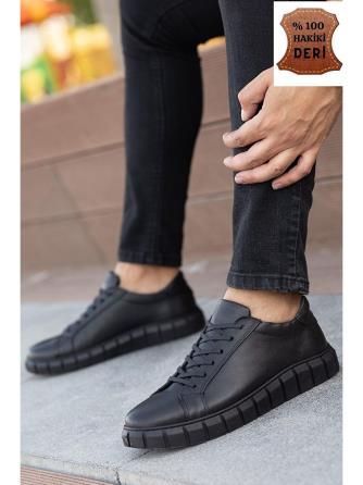 کفش مردانه چرم طبيعي روزانه ارتوپدي Daxtors مشکي